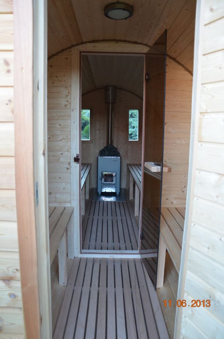 sauna ogrodowa beczka