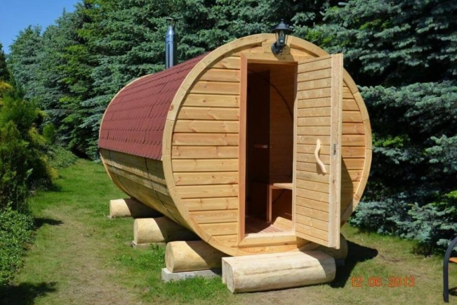 Sauna w kształcie beczki